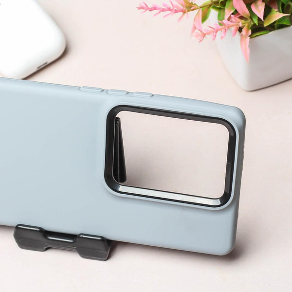 Spoov Grey Silicone Case for Vivo V27 - The Hatke
