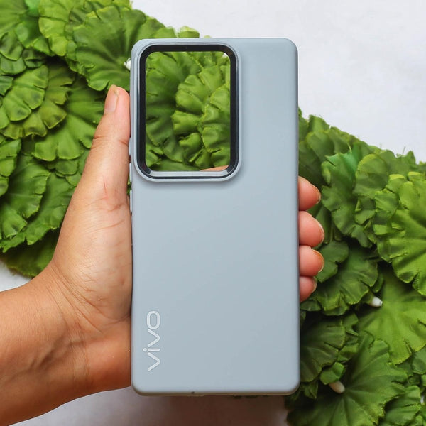 Spoov Grey Silicone Case for Vivo V27 - The Hatke