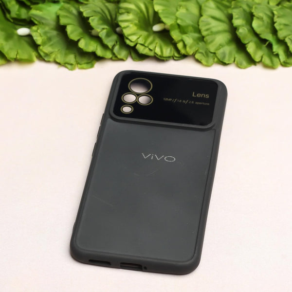 Spoov Luxury Black Camera Silicone Case for Vivo V21 - The Hatke
