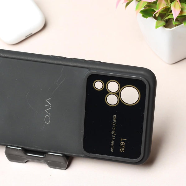 Spoov Luxury Black Camera Silicone Case for Vivo V21 - The Hatke