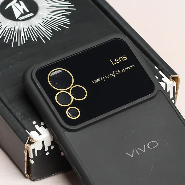 Spoov Luxury Black Camera Silicone Case for Vivo V21 - The Hatke