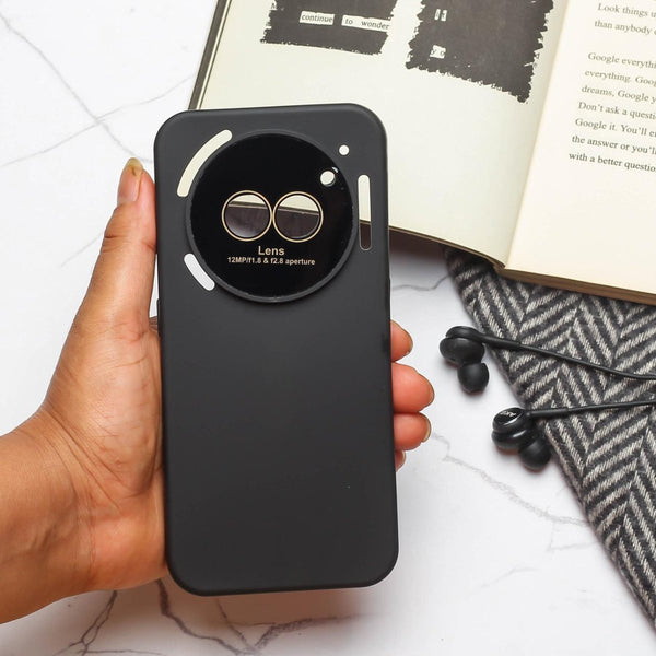 Spoov Luxury Black Silicone Case for Nothing 2A - The Hatke