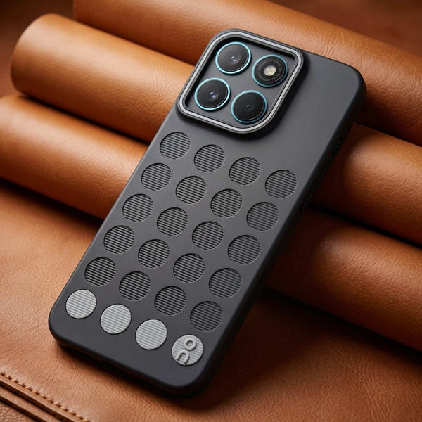 Stack Black (Grey circle )Silicone Case for Motorola G57 Power - The Hatke