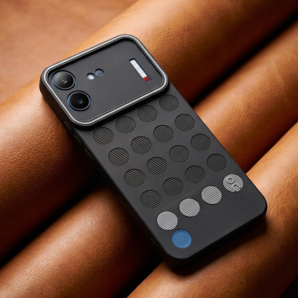 Stack Black (Grey circle )Silicone Case for Nothing Phone 4b - The Hatke