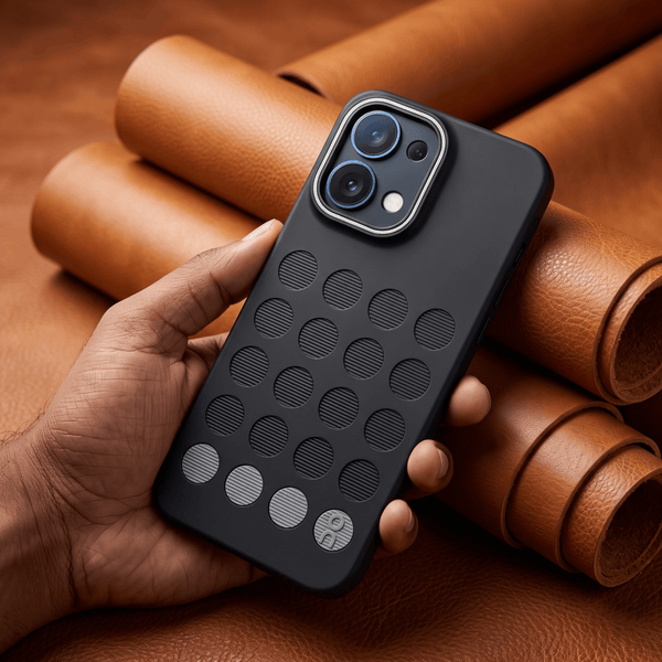 Stack Black (Grey circle )Silicone Case for Oppo F31 - The Hatke