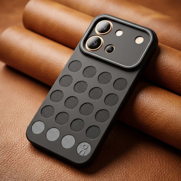 Stack Black (Grey circle )Silicone Case for Vivo V80 - The Hatke