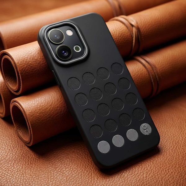 Stack Black (Grey circle )Silicone Case for Vivo Y51 Pro - The Hatke