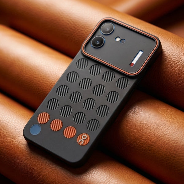 Stack Black (ORANGE CIRCLE) Silicone Case for Nothing Phone 4b - The Hatke