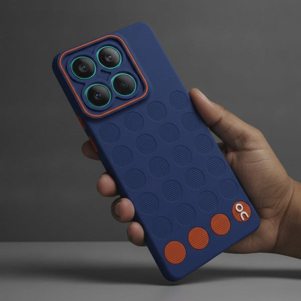 Stack Dark Blue Silicone Case for Motorola Edge 60 Fusion - The Hatke