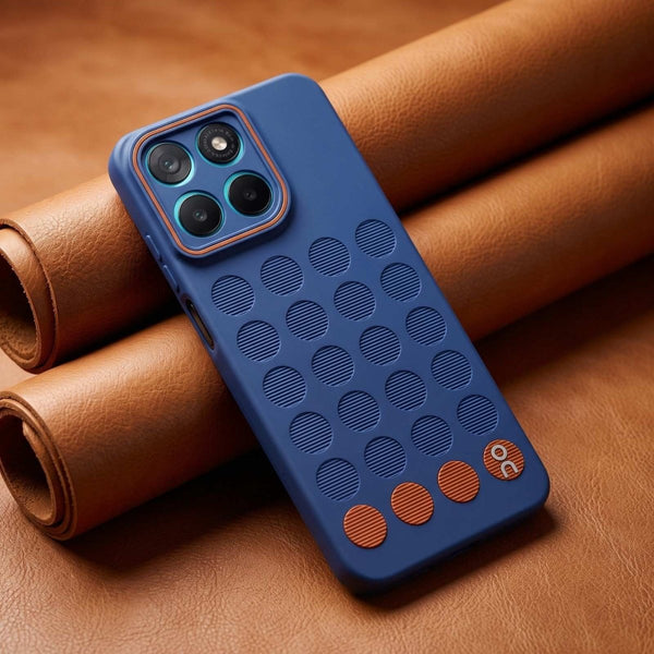 Stack Dark Blue Silicone Case for Motorola G57 Power - The Hatke