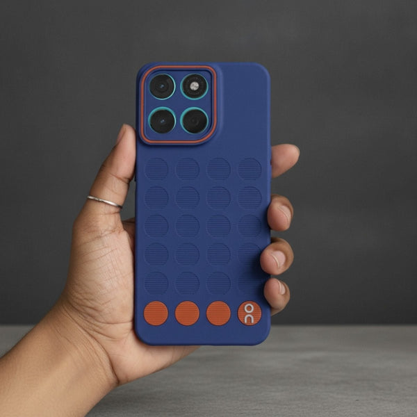 Stack Dark Blue Silicone Case for Motorola G57 Power - The Hatke