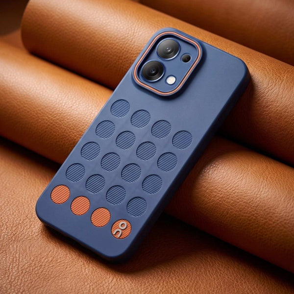 Stack Dark Blue Silicone Case for Oppo F31 - The Hatke