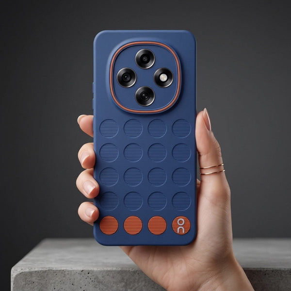 Stack Dark Blue Silicone Case for Oppo F31 Pro - The Hatke