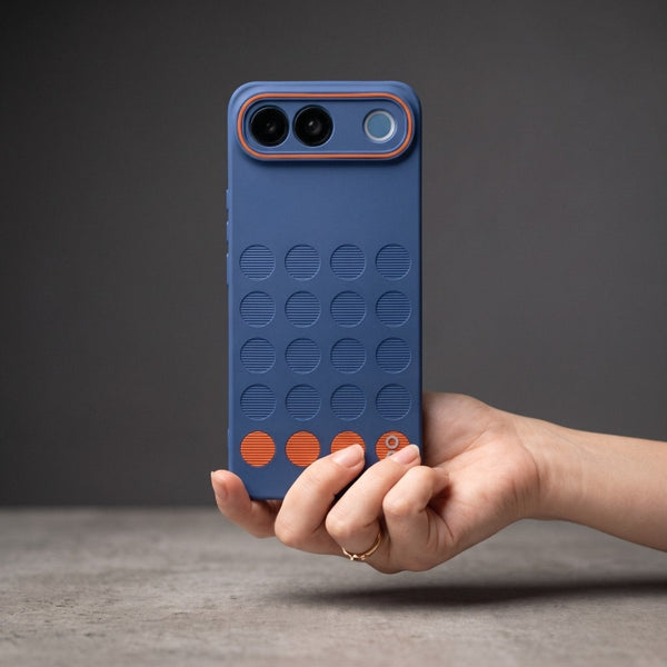 Stack Dark Blue Silicone Case for Vivo S2 - The Hatke