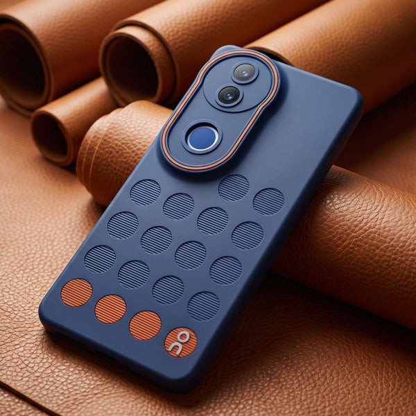 Stack Dark Blue Silicone Case for Vivo T4R - The Hatke