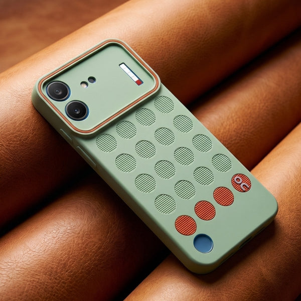 Stack Green (Brown circle) Silicone Case for Nothing Phone 4b - The Hatke