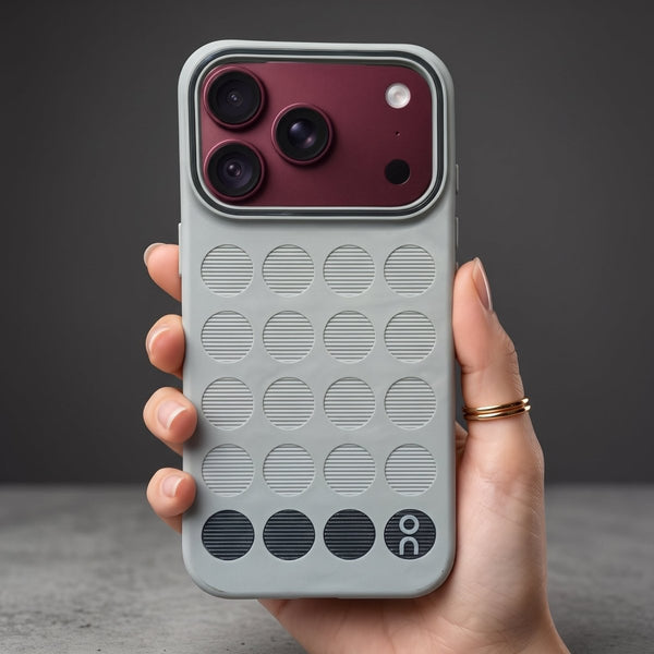 Stack Grey Silicone Case for Apple iphone 18 Pro - The Hatke