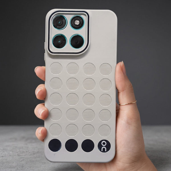Stack Grey Silicone Case for Motorola G57 Power - The Hatke
