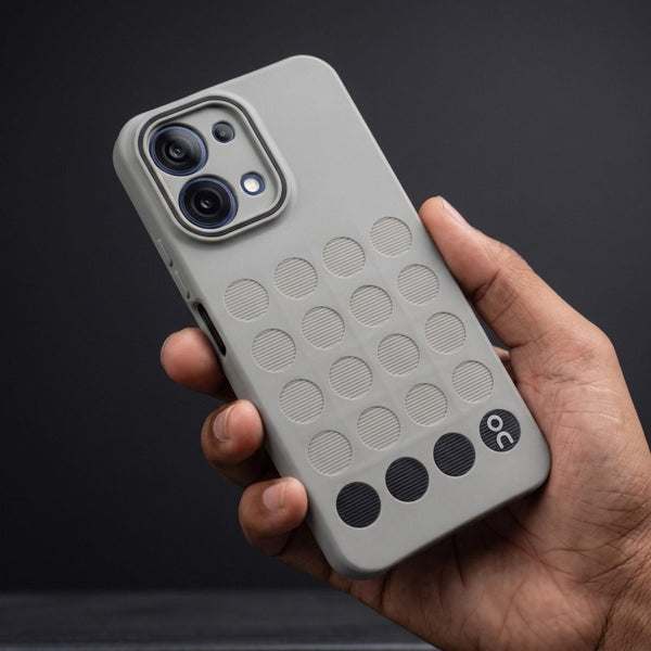 Stack Grey Silicone Case for Oppo F31 - The Hatke