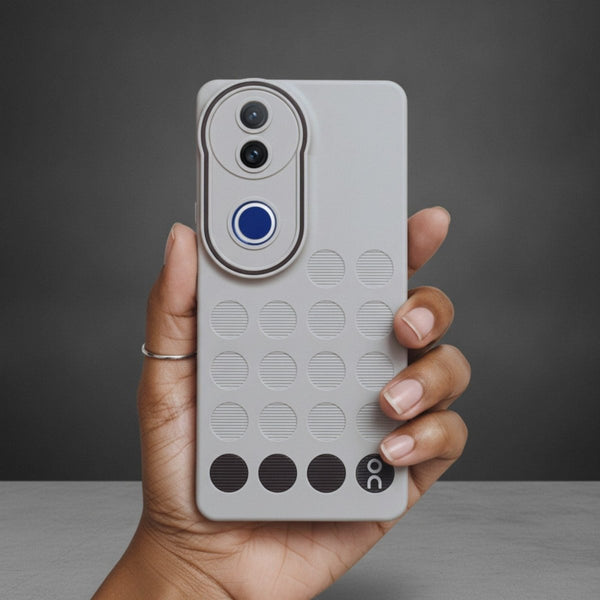 Stack Grey Silicone Case for Vivo T4R - The Hatke
