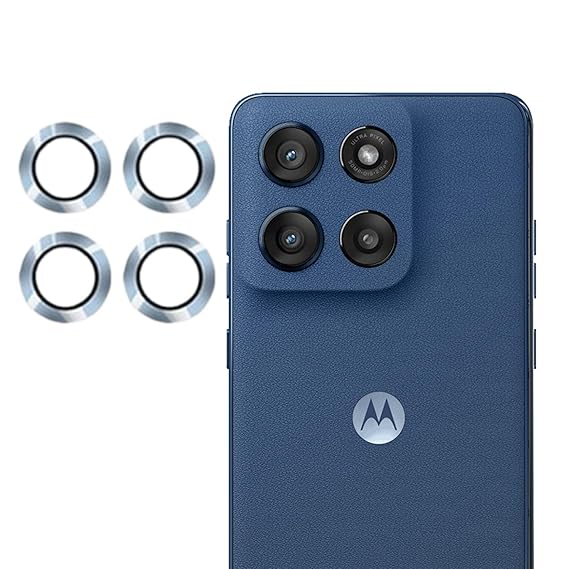 Blue Metallic camera ring lens guard for MOTOROLA Edge 60 Stylus