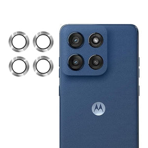 Silver Metallic camera ring lens guard for MOTOROLA Edge 60 Stylus