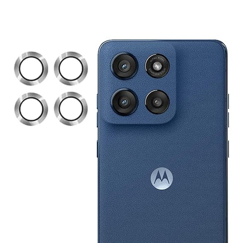 Silver Metallic camera ring lens guard for MOTOROLA Edge 60 Stylus