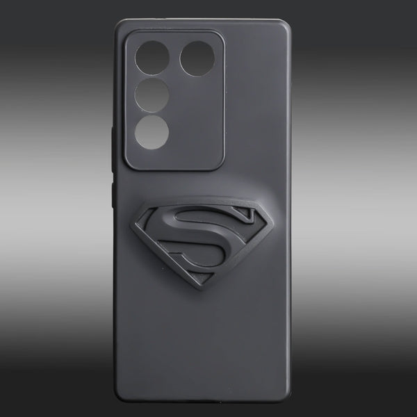 Superhero-S Engraved silicon Case for Vivo V29 - The Hatke