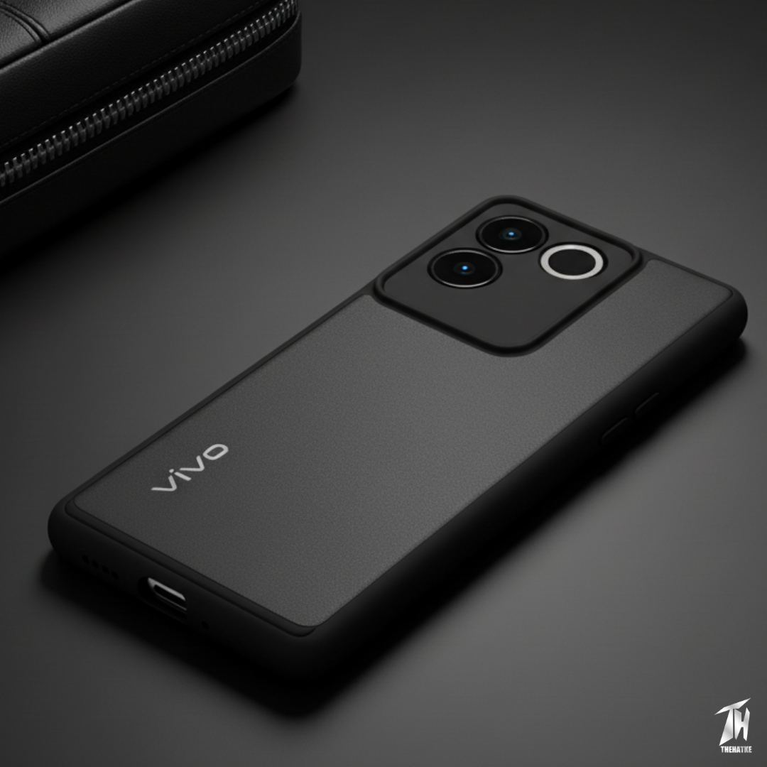 Pureview Black Transparent Silicone Case for Vivo T2 Pro