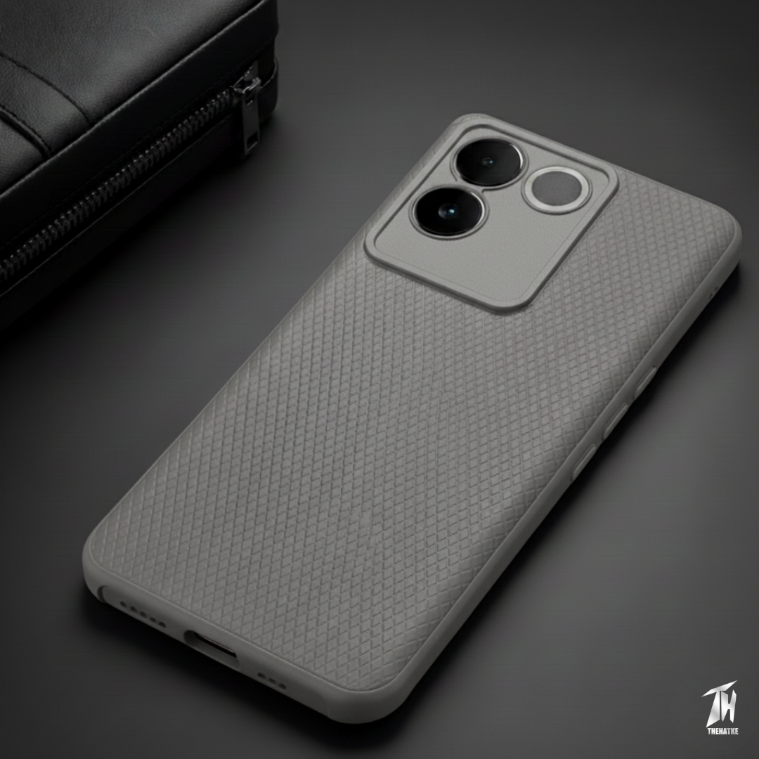 Grey Line Wave Silicone Case for Vivo T2 Pro