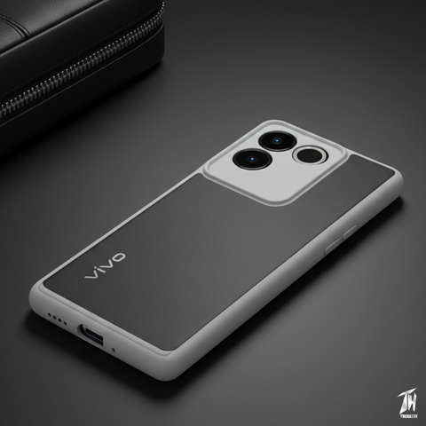 Pureview Grey Transparent Silicone Case for Vivo T2 Pro
