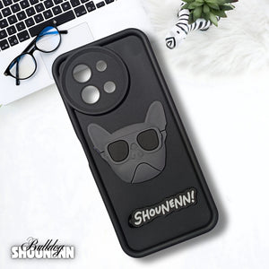 Black SHOUNENN BULLDOG Silicone case for Vivo T3X