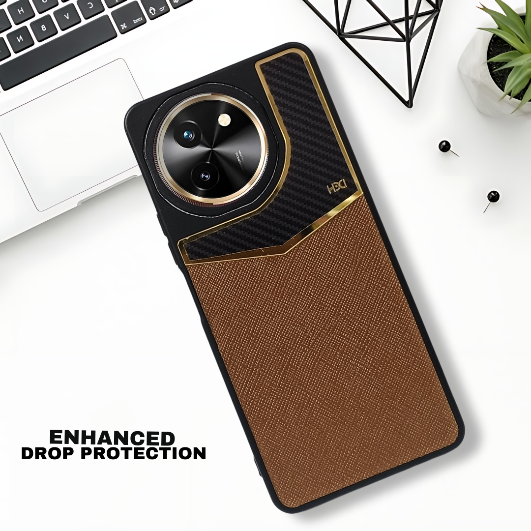 GoldAura Brown Case for Vivo T3X