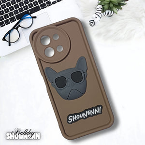 Brown SHOUNENN BULLDOG Silicone case for Vivo T3X
