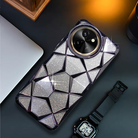 Dazzle Black Silicone case for Vivo T3X