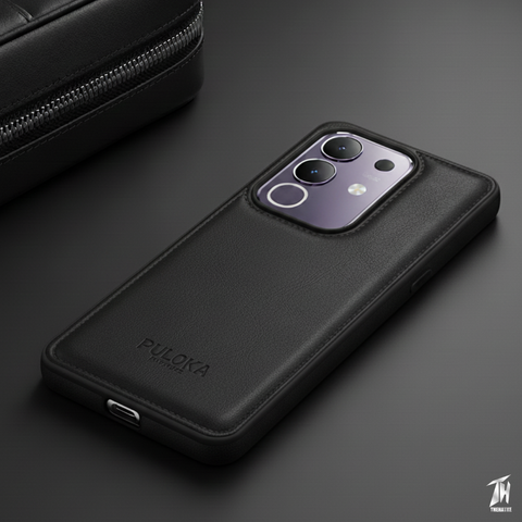 Prime Leather Black Leather Case for Vivo T4X