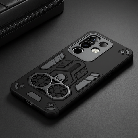 Black Cycle Armor Silicone Case for Vivo T4x