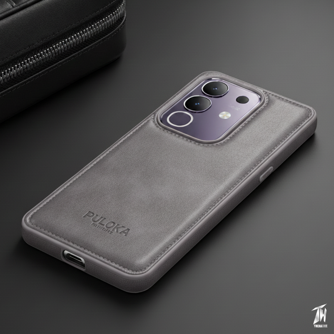 Prime Leather Grey Leather Case for Vivo T4X