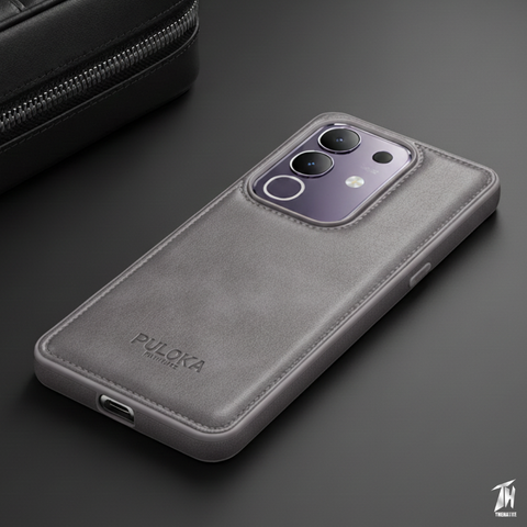 Prime Leather Grey Leather Case for Vivo T4X