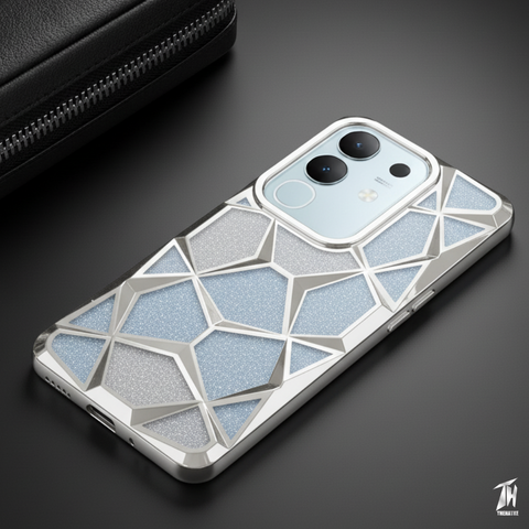 Dazzle Silver Silicone case for Vivo T4X