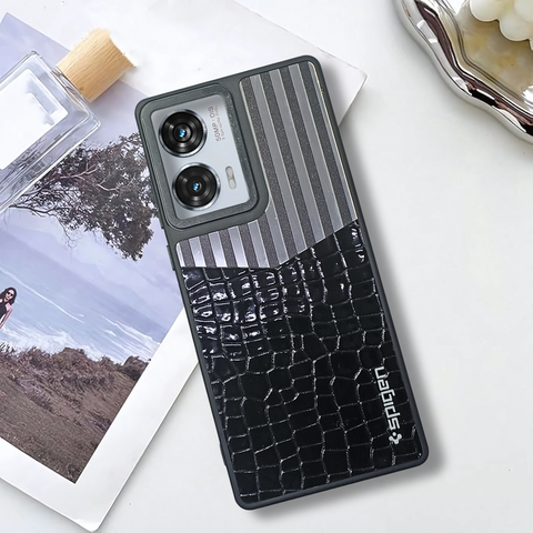 TexturGuard Black Silicone Case for Motorola Edge 50 Fusion