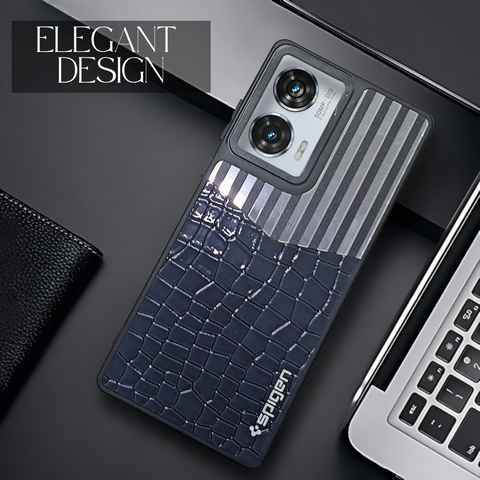 TexturGuard Dark Blue Silicone Case for Motorola Edge 50 Fusion