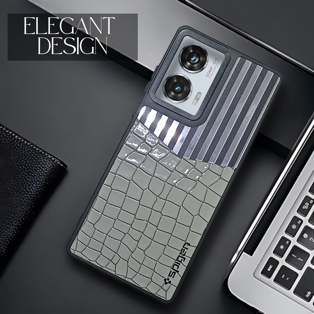 TexturGuard Grey Silicone Case for Motorola Edge 50 Fusion