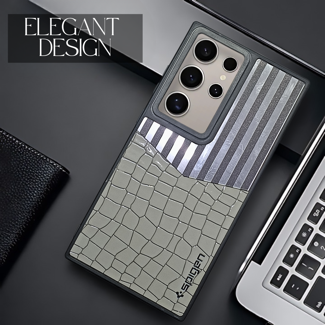 TexturGuard Grey Silicone Case for Samsung S24 Ultra