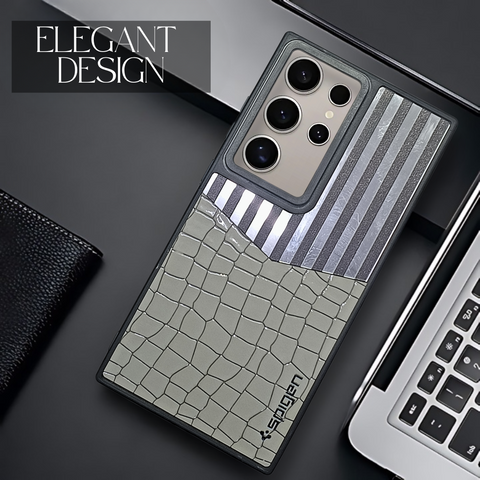 TexturGuard Grey Silicone Case for Samsung S24 Ultra