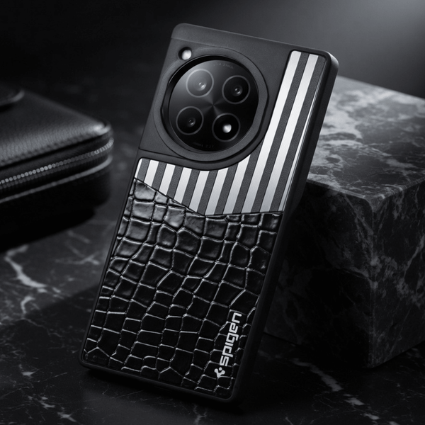 TexturGuard Black Silicone Case for Oneplus 12R - The Hatke