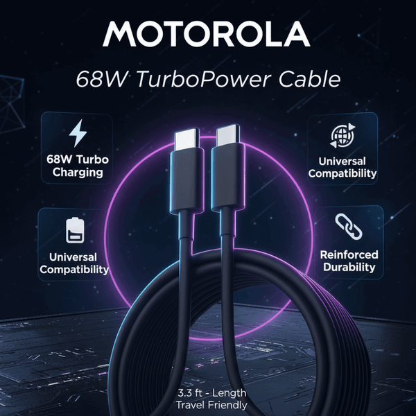 TheHatke 68W Type C2C TurboPower Charging Data Cable for Motorola - The Hatke