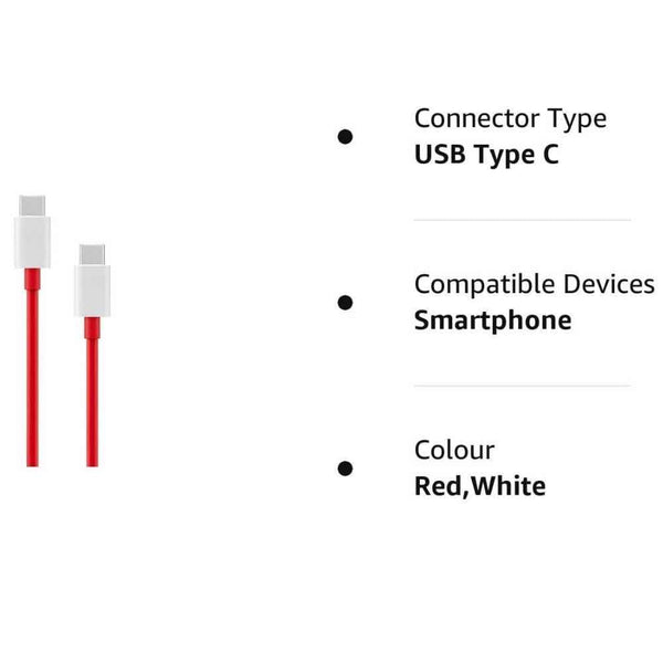 TheHatke Type C to Type C Fast Charging Cable For Oneplus 65W Dash charging - The Hatke