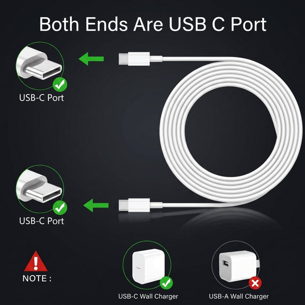 TheHatke White Type C to C Super Fast Charging & Quick Data Transfer Cable for Google - The Hatke