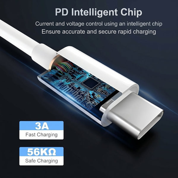 TheHatke White Type C to C Super Fast Charging & Quick Data Transfer Cable for Google - The Hatke